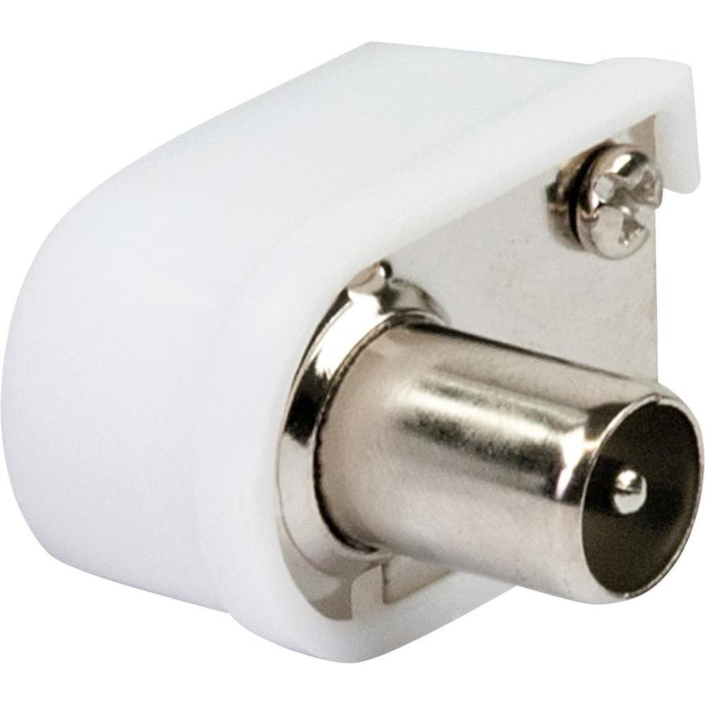 Schwaiger Koax-Winkelstecker Silber/Weiss (Stecker und Verbinder), Antennenkabel