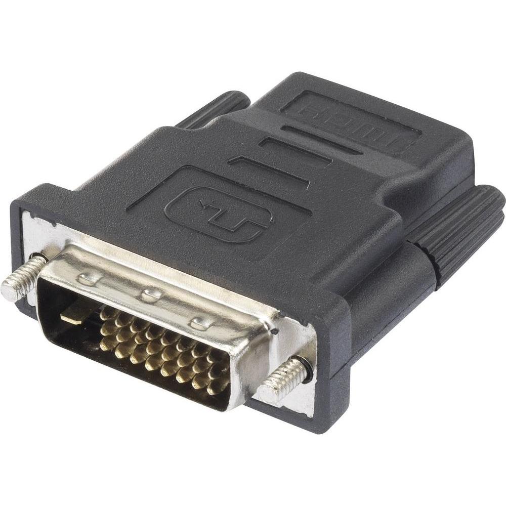 Renkforce Videoanschluss (DVI, 5 cm), Data + Video Adapter, Schwarz