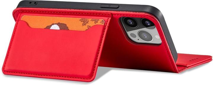 Actual product image Hurtel Magnet Card Case case for Samsung Galaxy S23+ flip cover wallet stand red (Samsung Galaxy S23+)