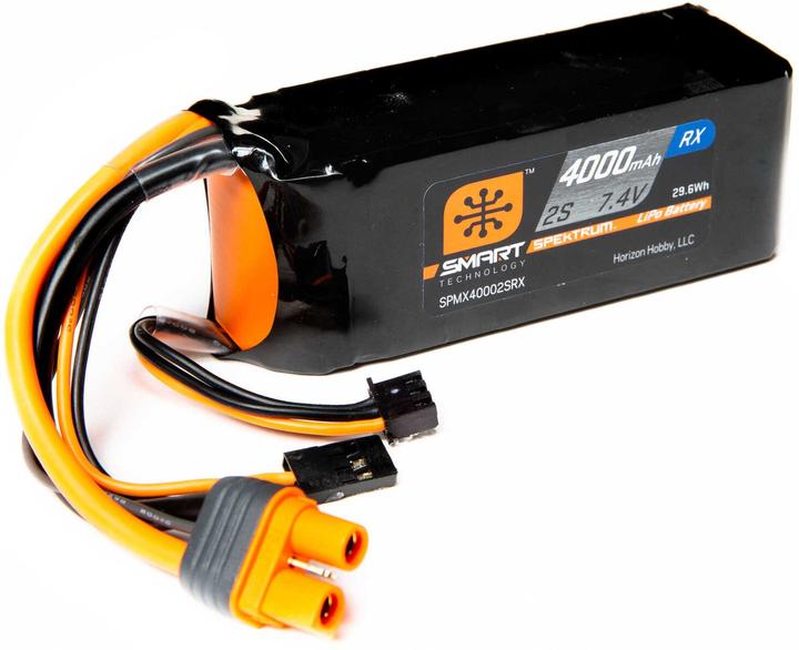 Produktbild Spektrum LiPo Pack 4000mAh 2S 7.4V Smart LiPo Receiver Battery IC3 (7.40 V, 4000 mAh)