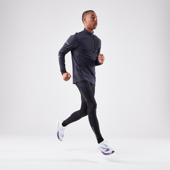 Image du produit Kiprun Maillot de course à manches longues homme avec fermeture éclair - Run 900 warm noir (S)