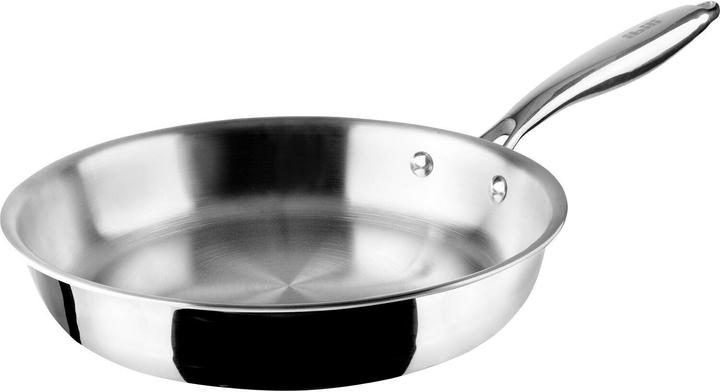 Ibili Bratpfanne Triply Natural 22 cm Vielseitige Pfanne mit TriPly-Technologie, PTFE-Free (Bratpfanne, Aluminium, Edelstahl, 22 x 4.80 cm)