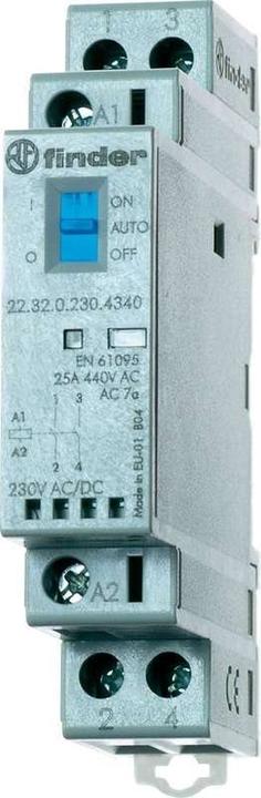 Produktbild Finder Installationsschütz für 35 mm-Schiene 22.32.0.024.4440 2 Öffner