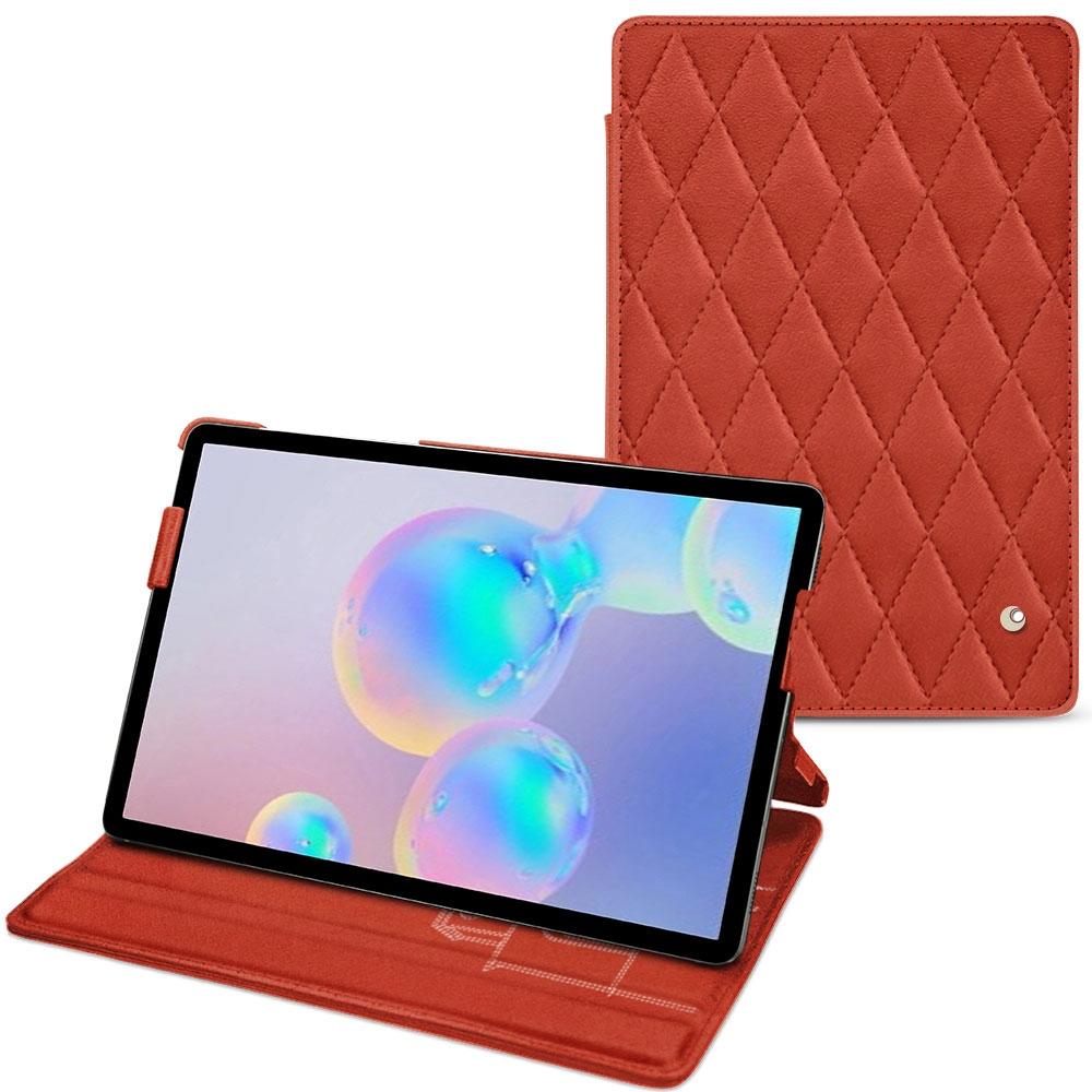 Noreve Lederschutzhülle horizontal (Galaxy Tab S6), Tablet Hülle, Orange