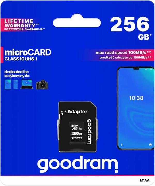 Produktbild IMRO 10/256GB ADP (256 GB, microSDXC, U3, UHS-I)