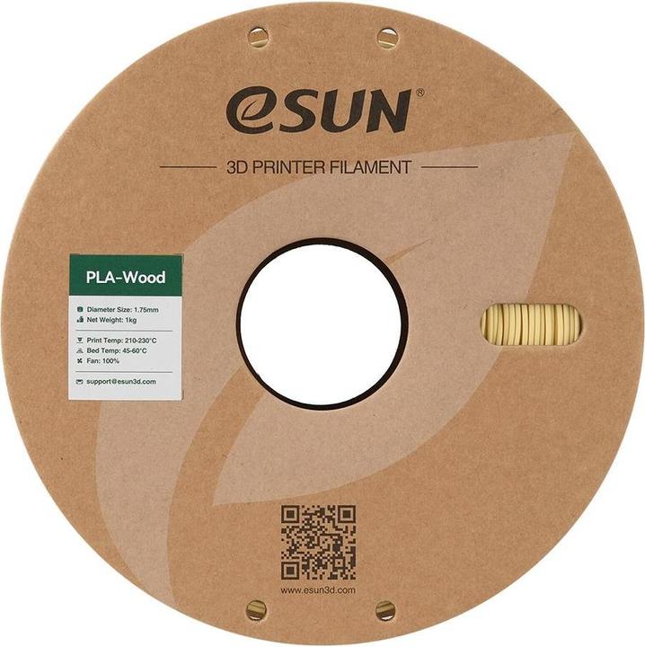 Immagine prodotto eSUN Filamento legno natura 1,75mm 500g (PLA+, 1.75 mm, 1000 g, Marrone)