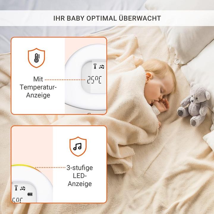 Produktbild Gigaset Baby 100 Audio Babyphone warm grey (Babyphone Audio, 300 m)