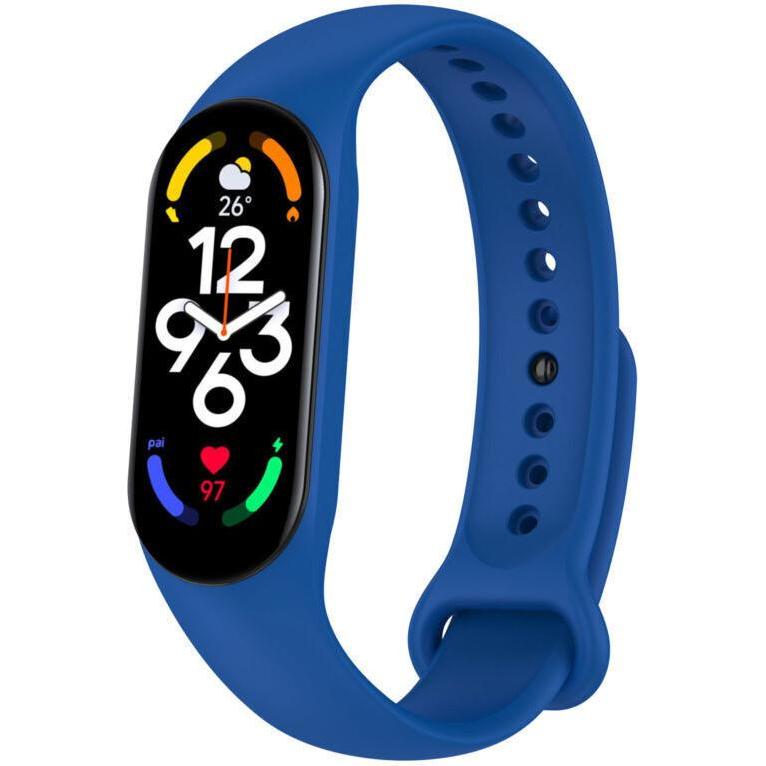 Strap-it Silikonarmband (Silikon, Mi Band 7), Uhrenarmband, Blau