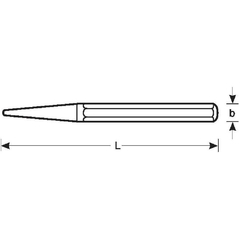 Thumbnail - Bahco, Meissel, Automatischer 2-mm-Körner mit gehärteter Stahlspitze, 130 mm