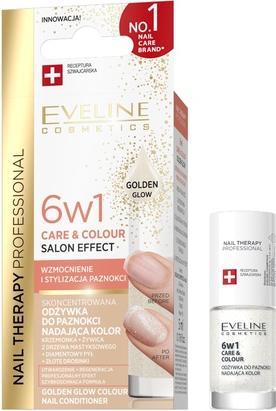 Produktbild Eveline Nail Therapy 6In1 Care & Colour Golden Glow Nail Conditioner 5Ml (5 ml)