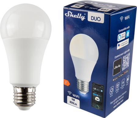 Produktbild Shelly Duo E27 - WW/CW (E27, 9 W, 800 lm, 1 x, F)