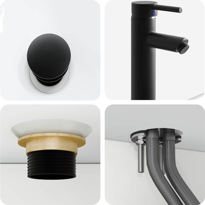 Actual product image vidaXL Wandmontiertes Waschbecken (410 mm, 500 mm)
