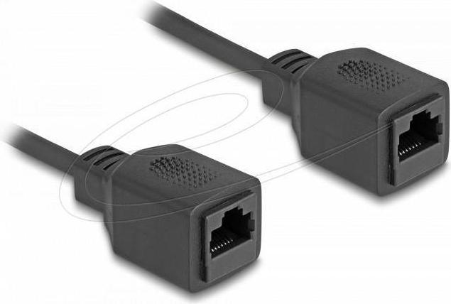 Image du produit Delock RJ45 Spiralkabel Buchse zu Buchse Cat.5e UTP 0,5 m bi (U/UTP, CAT5e, 1 m)