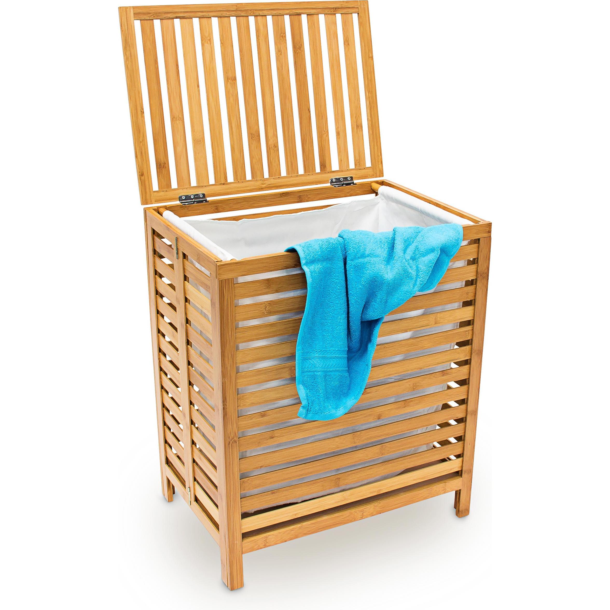 Relaxdays, Wäschekorb, Holz (100 l)