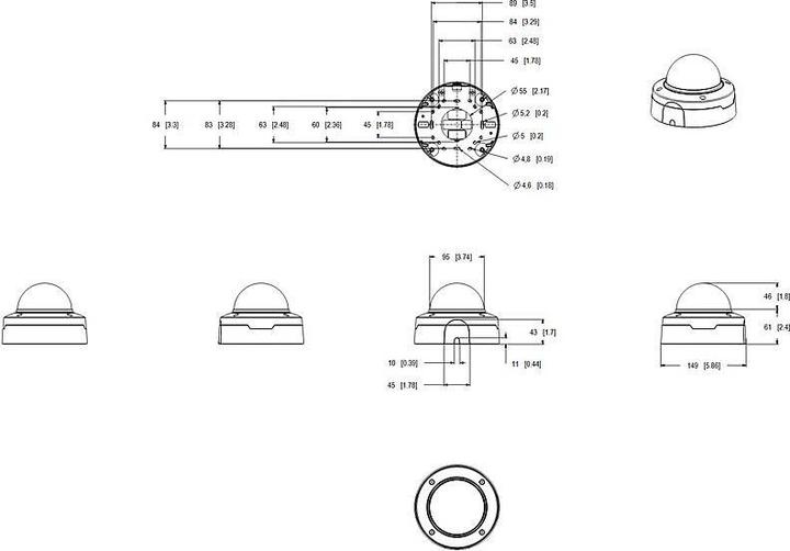 Actual product image Axis P3277-LV (2560 x 1440 (WQHD), 2592 x 1944 pixels)