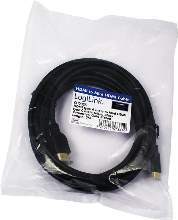 Actual product image LogiLink High Speed with Ethernet (5 m, HDMI)