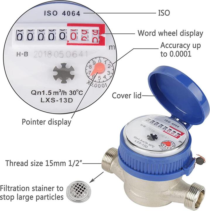 Actual product image Vikye Garden water meter set, 1/2 inch