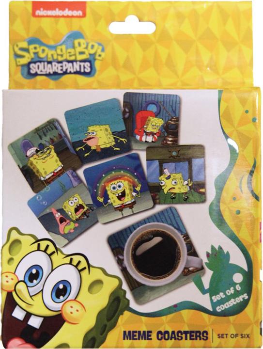 Produktbild Spongebob Squarepants Meme Untersetzer Set (6er Pack) (6 x, Glasuntersetzer)