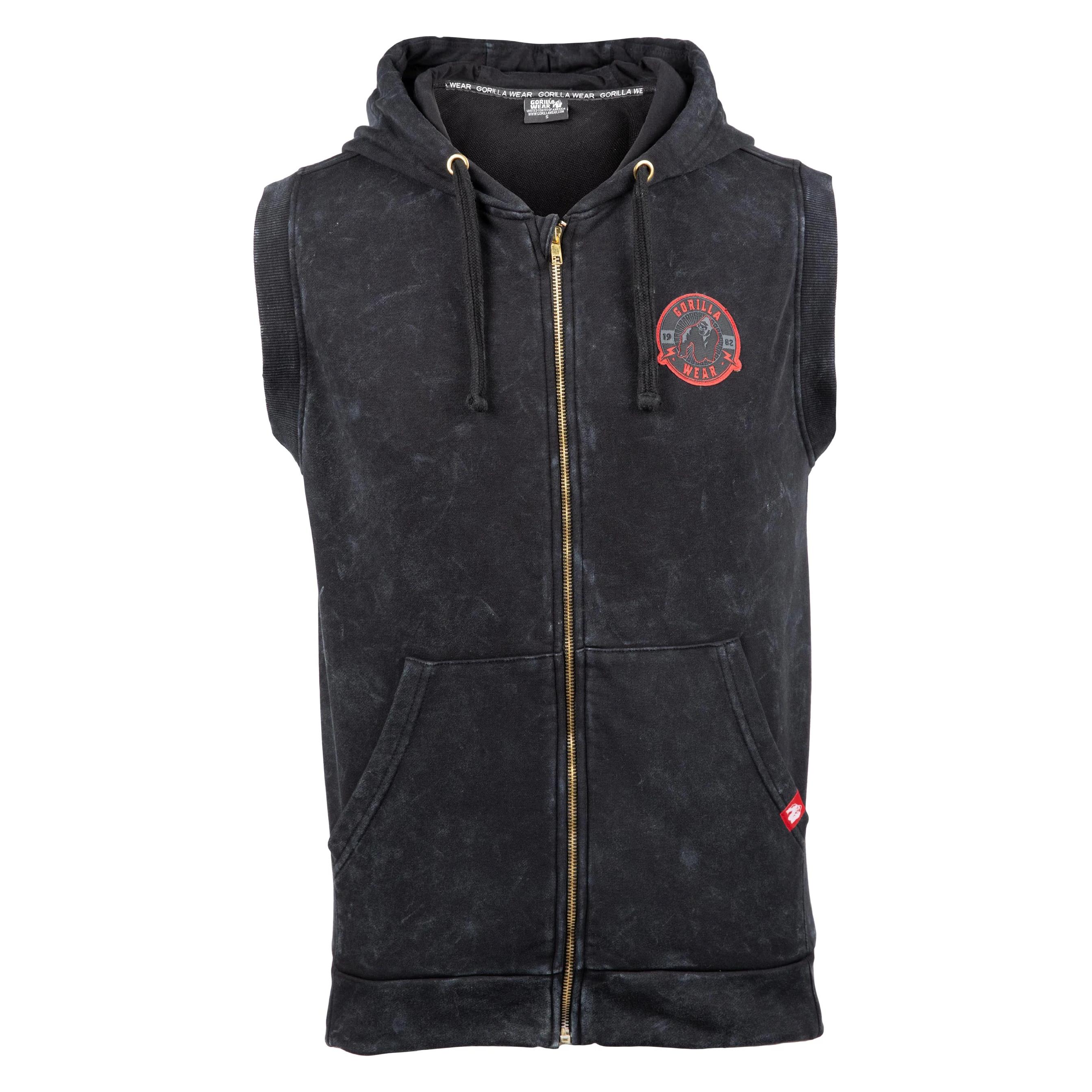 Gorilla Wear, Herren, Pullover, Silverdale Ärmelloser Kapuzenpullover - Schwarz, Schwarz, (Xl)