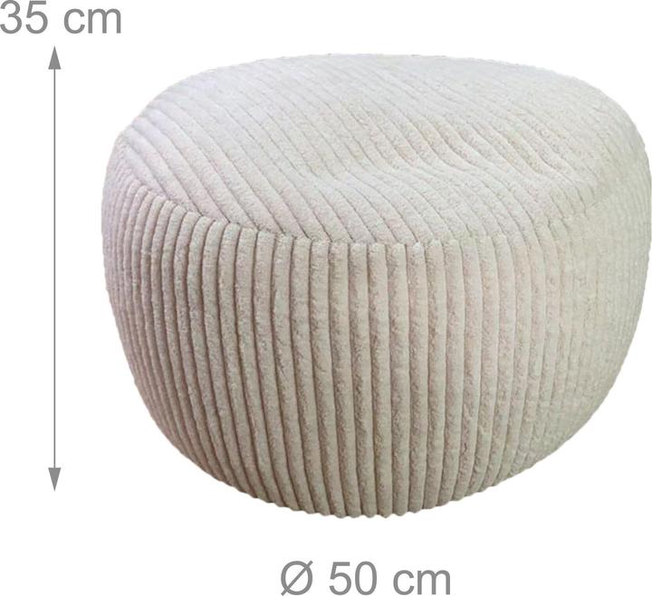 Actual product image Relaxdays Cord-Pouf