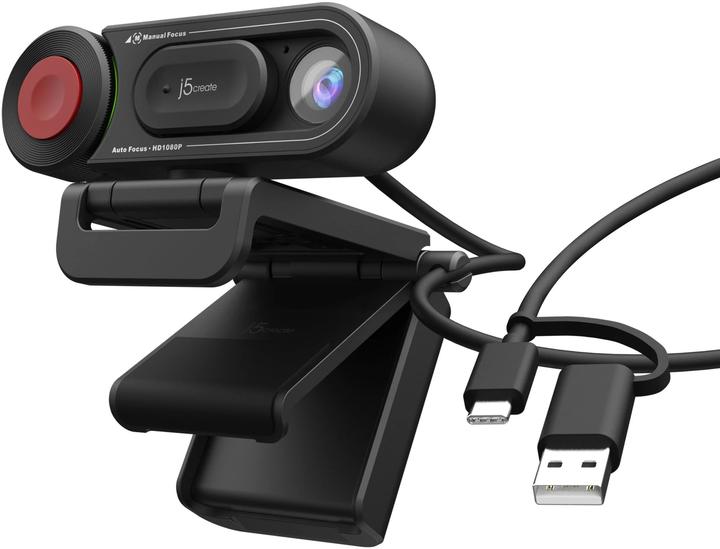 Actual product image j5Create JVU250 Webcam HD con commutazione di messa a fuoco automatica e manuale, 2 MP, 1920 x 1080 (2 Mpx)