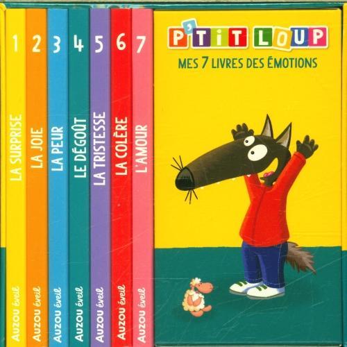 Auzou France Bibliothèque P'tit Loup : mes 7 livres des émotions (Français, Lallemand Orianne, Thuillier Eléonore, 2024)