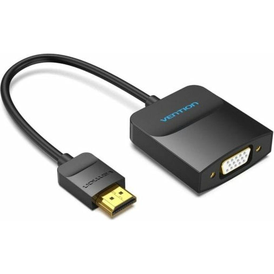 Vention Cavo convertitore da HDMI a VGA 0,15 m (VGA, 15 cm), Adattatore dati + video, Nero