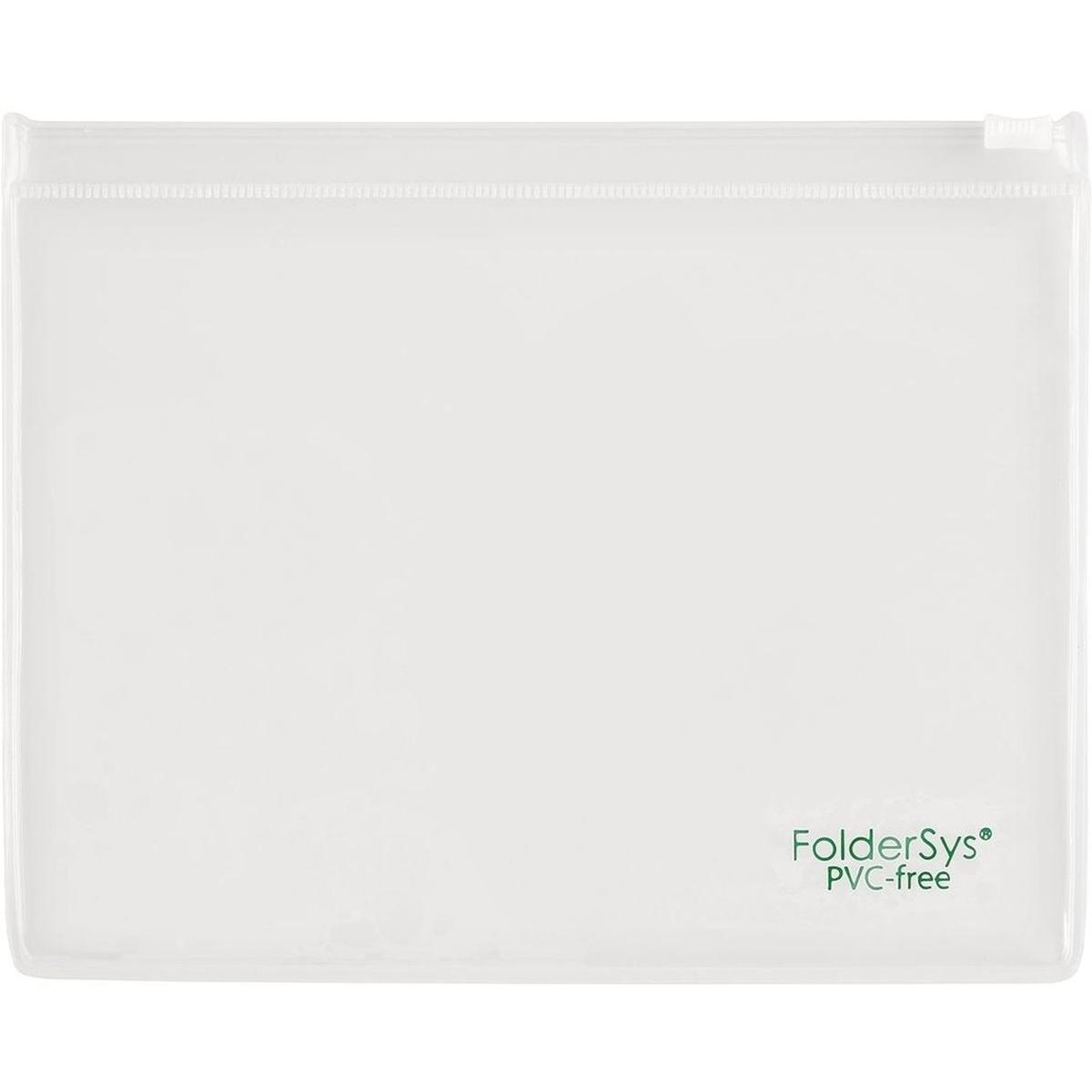 Foldersys, Mappe, Gleitverschlusstasche B4 EVA mit Plastikzip Zipp weiss (A4, 1 x)