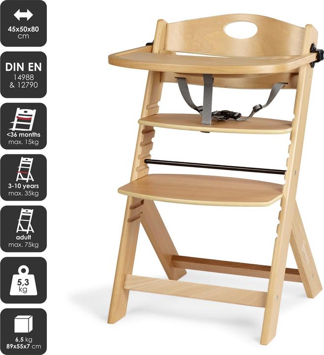 Actual product image BabyGo Family Pro nature (Highchair)
