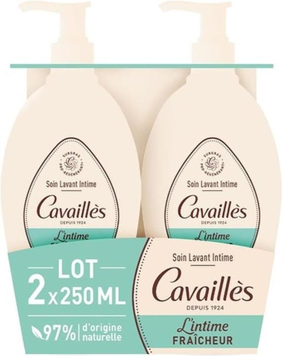 Image du produit Roge Cavailles Soin nettoyant fraîcheur intime 250ml - Pack de 2 (250 ml, Lotion de toilette intime)