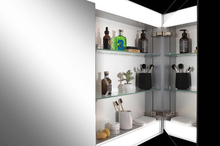 Produktbild Schneider ADVANCED Line Superior LED Lichtspiegelschrank, 1 Tür Anschlag links, Steckdose rechts, g (49.50 x 14.70 x 75.90 cm)