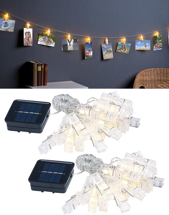 Image du produit Lunartec Lot de 2 guirlandes lumineuses LED Photo Clips (10 m)