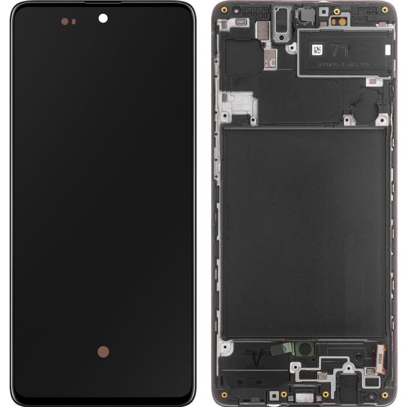 Samsung LCD-Display +Touch-Einheit A715 Galaxy A71 Schwarz (Service Pack) (Display), Mobilgerät Ersatzteile, Schwarz