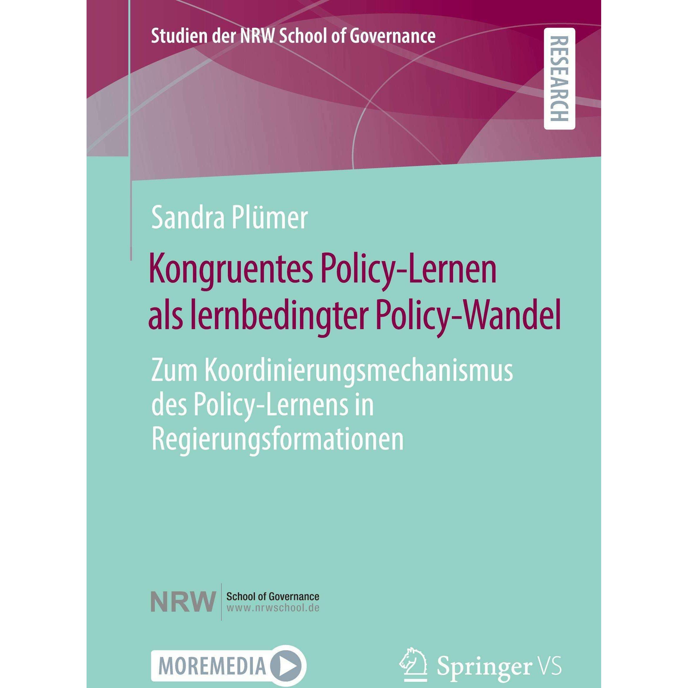 Thumbnail - Kongruentes Policy-Lernen als lernbedingter Policy-Wandel, Fachbücher von Sandra Plümer