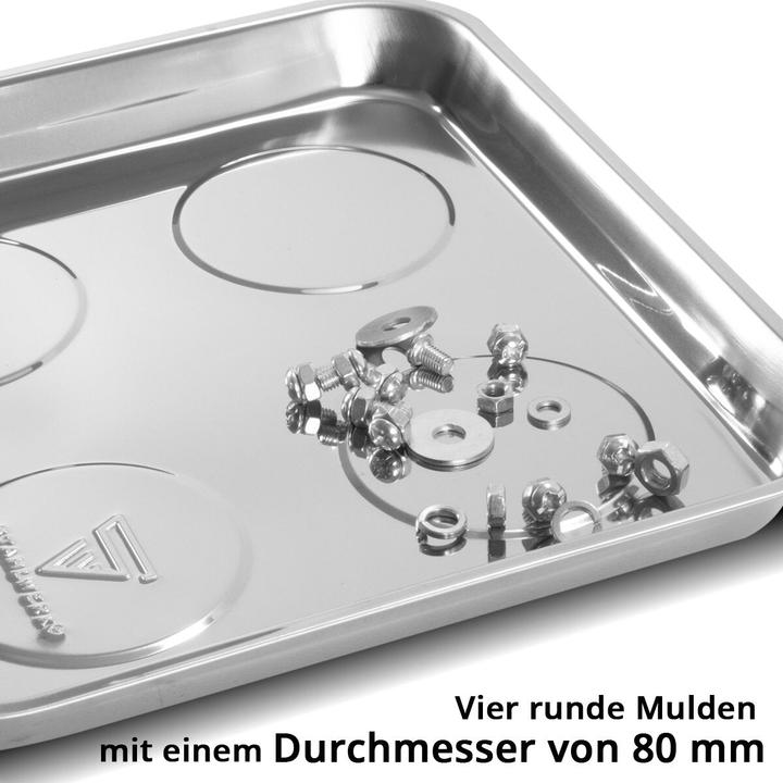 Produktbild Stahlwerk Magnetschale MS-30 ST 270 x 292 x 30 mm Magnetteller Schraubenschale (1 x)