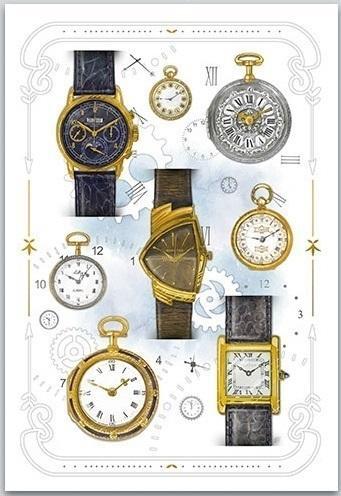 da Vinci Karte 12x18cm + Uhrenetui