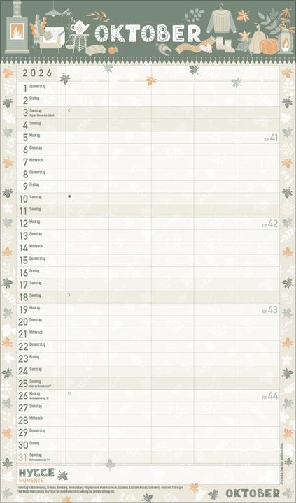 Immagine prodotto Pianificatore Hygge (27 x 46 cm)