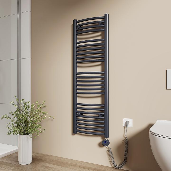 Produktbild Emke Elektrischer Badheizkörper, Badheizung Elektrisch, Anthrazit 120x40cm 500W (500 W)