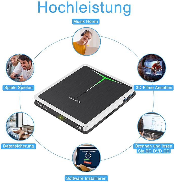 Produktbild Nolyth Externes Blu Ray Laufwerk