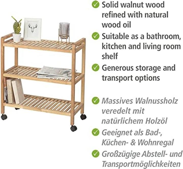 Immagine prodotto Wenko Carrello a ripiani Norvegia marrone 65,0 x 31,0 x 72,0 cm