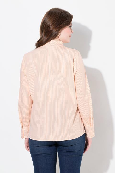 Produktbild Ulla Popken Bluse, Streifen, Kelchkragen, Langarm (42, 44)