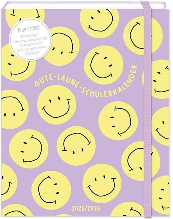 Schülerkalender 2025 / 2026 Gute Laune (17 x 22 cm, Deutsch)