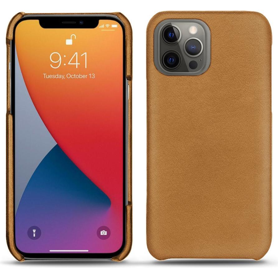Noreve Lederschutzhülle (Apple iPhone 13 Pro Max), Smartphone Hülle, Braun