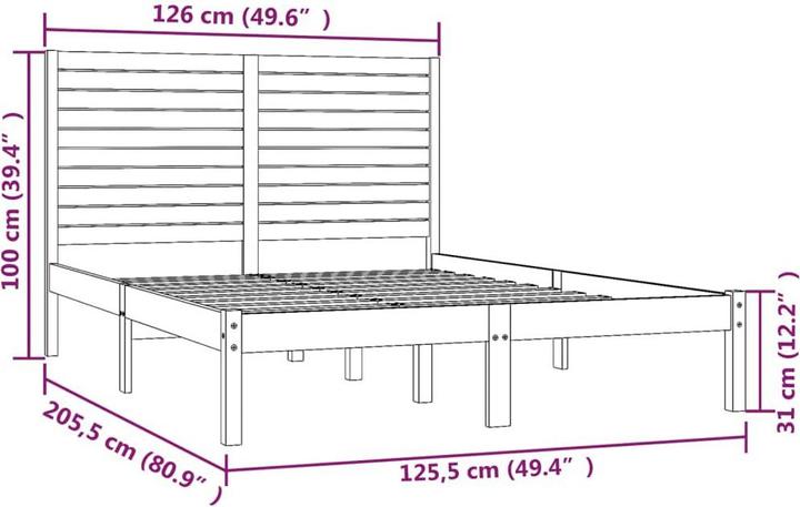Image du produit vidaXL Bettrahmen (120 x 200 cm)