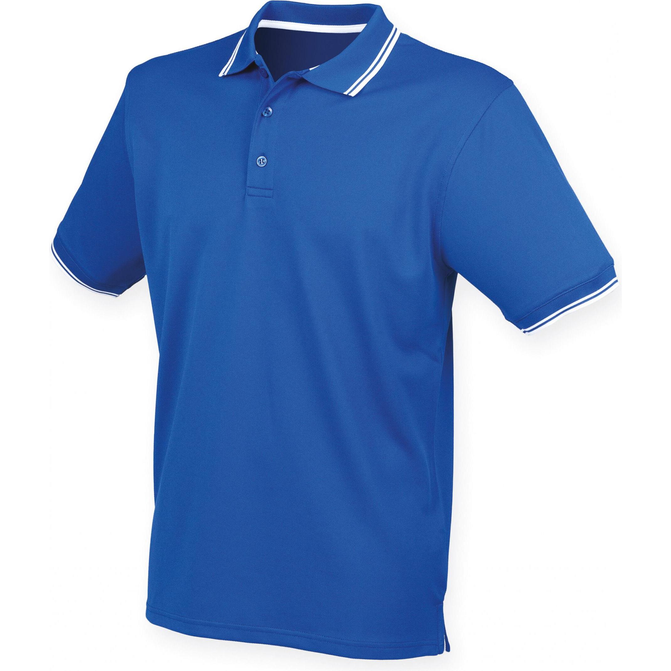 Henbury, Herren, Shirt, Cool Plus, Mehrfarbig, (L)