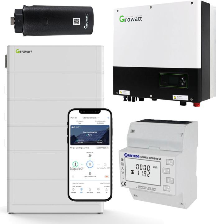 Growatt Back-UP Set SPA 5000TL3 BH-UP 5kW Netz-Wechselrichter 3-phasig und 5.12kWh Speicher