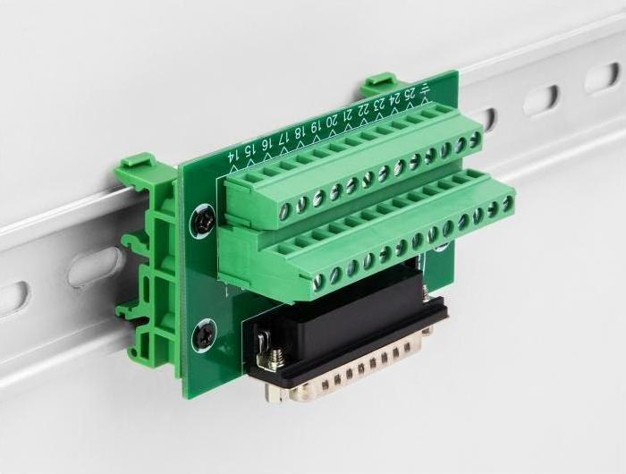Actual product image Delock D-Sub 25 Pin St to Terminal Block for Hutsch