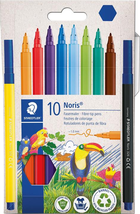 Produktbild Staedtler Noris 326 Fasermaler (farbsortiert, 10 x)