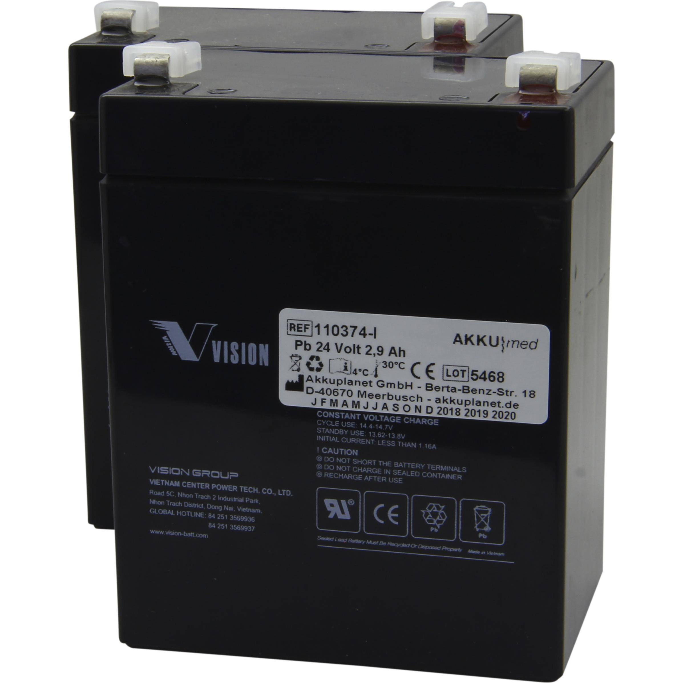 XCell Blei Akkueinsatz passend für Weiner Omnilift G2 - Typ BAJ1-00-01, kein Original (2900 mAh), Batterien + Akkus