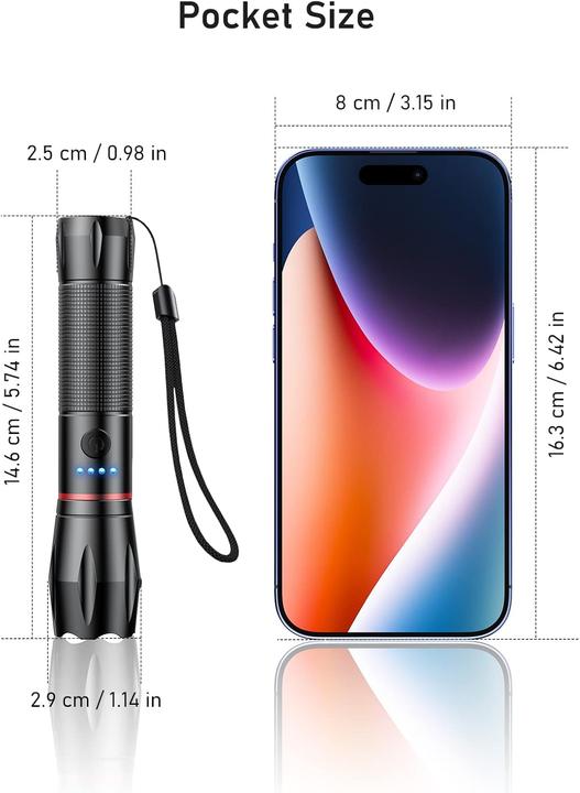 Produktbild LS LED Taschenlampe Akku K9 (14.90 cm, 2000 lm)